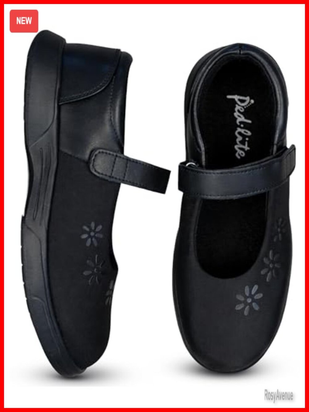 Orthopedic Mary Jane Flats Wide Toe Box Extra Depth Orthotic-Friendly